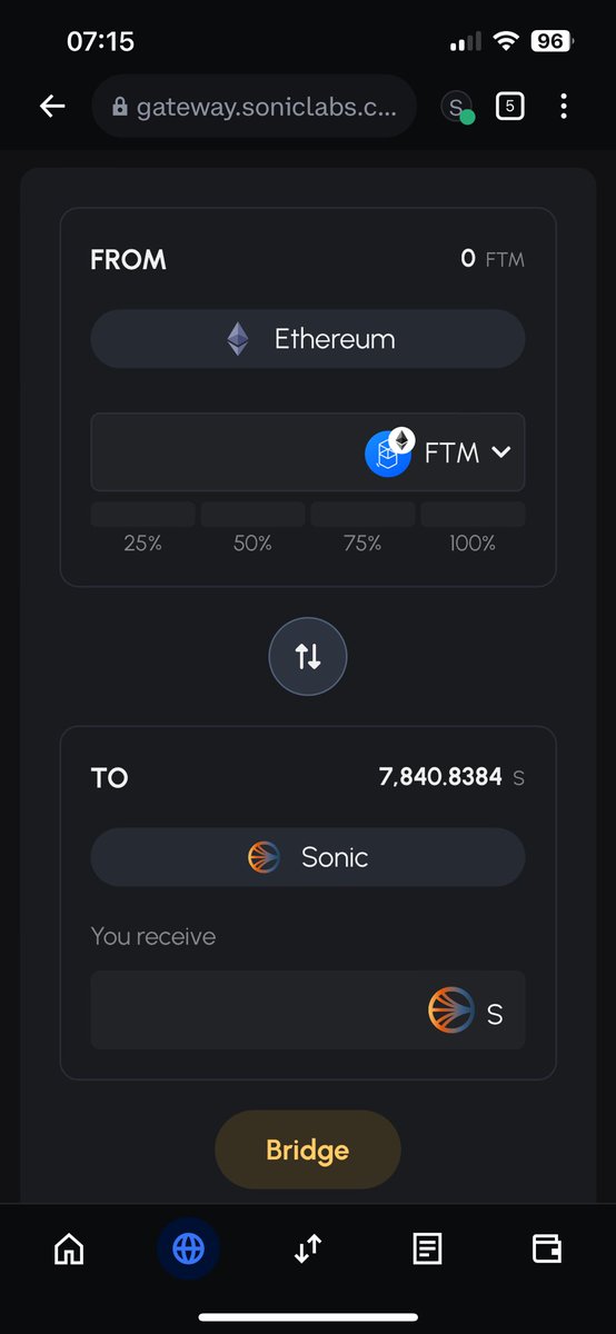 Mulette2a's tweet photo. @bastiencryptoch 
Bonjour, je reviens sur votre vidéo youtube sur FTM to S.
J’ai effectué les « bridge ». Mes FTM sont à présent S. Mais je ne les vois pas dans mon wallet. Je pense qu’il me manque une manip. Merci pour votre aide https://t.co/eALoo31QwC