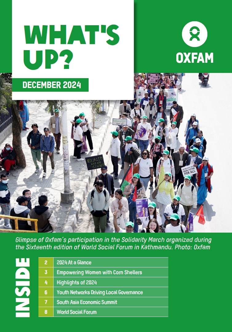 2024 was a year of significant strides towards our vision of a just and equitable society.
Oxfam in Nepal invites all to read the newsletter to learn more about our achievements in the past year.
bit.ly/3Wpe49h