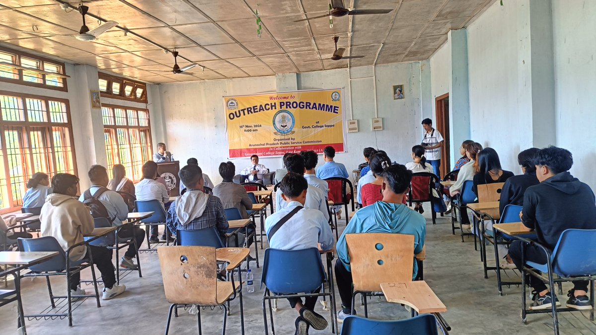 APPSC_Official's tweet image. As a part of outreach program, APPSC Chairman, Dr. Pradip Lingfa visited Govt. College Seppa &amp;amp; GHSS Seppa on 15th &amp;amp; 16th Nov. 2024, respectively. The purpose of the program was to instill a sense of confidence building, trust, discipline, sincerity &amp;amp; dedication in the students.