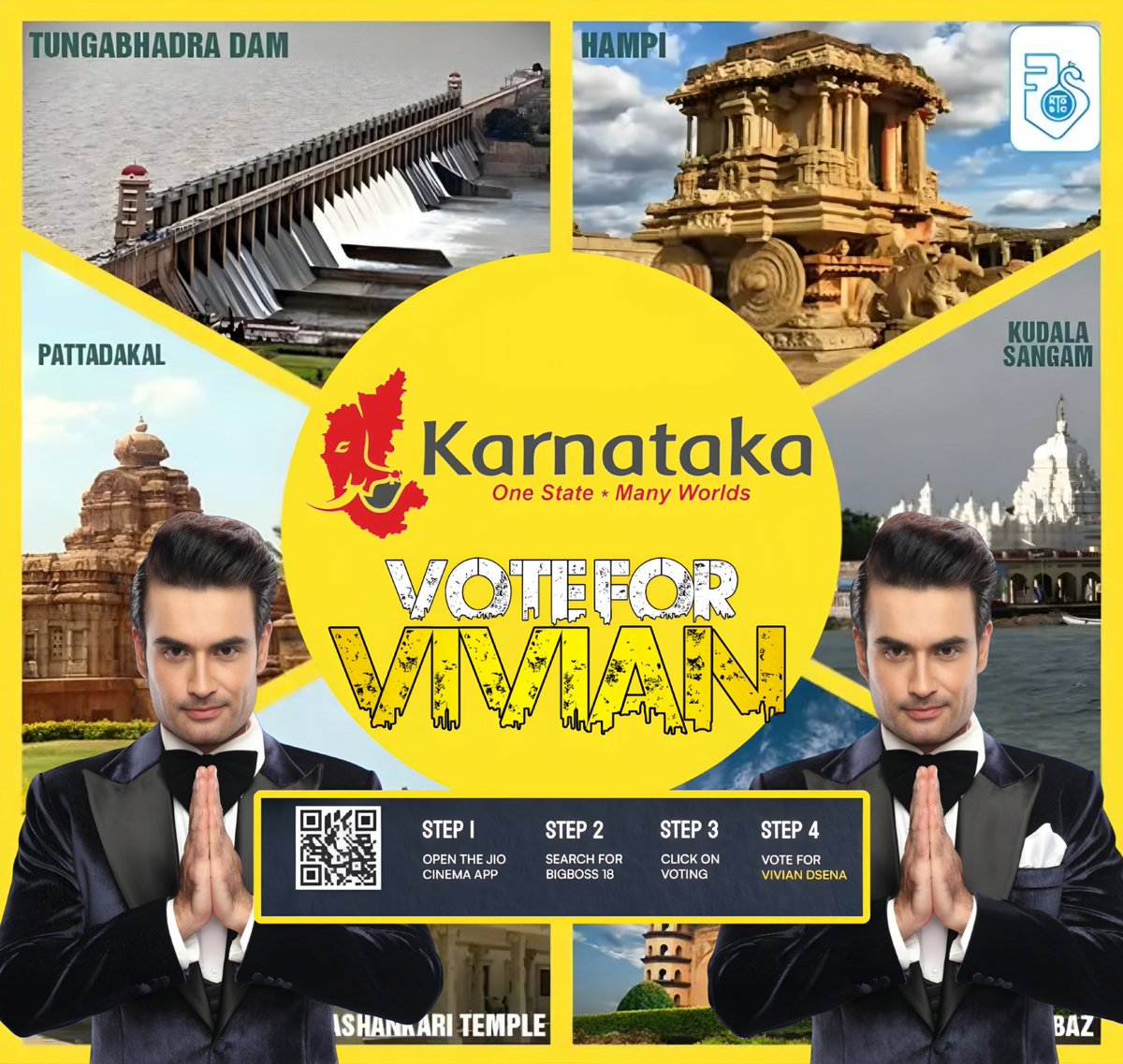 Dear People of #Karnataka,

Please vote for #VivianDsena. To Vote scan the QR code in the picture or click on the Voting link below:
go.jc.fm/fRhd/ffiat790

#BB18 #BiggBoss18 #VoteForVivianDsena #VoteForVivian