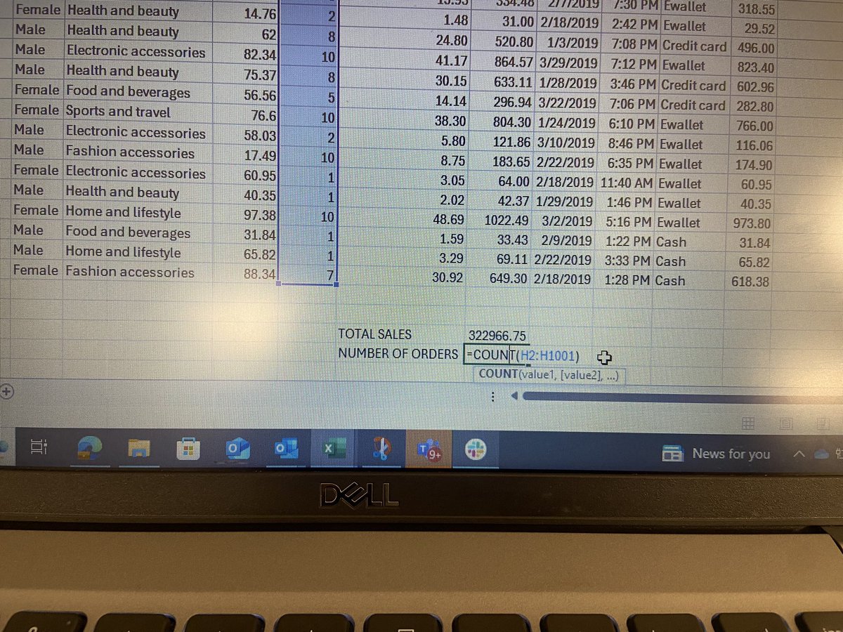 _AquilaSeun's tweet image. Day 3: Basic Formulas 

Completed today’s #HTTDataChallenge  with @hertechtrail 
Calculated Total Sales with =SUM()
Found Average Order Value using =AVERAGE()
#ExcelFormulas #hertechtrailacademy #DataAnalysis