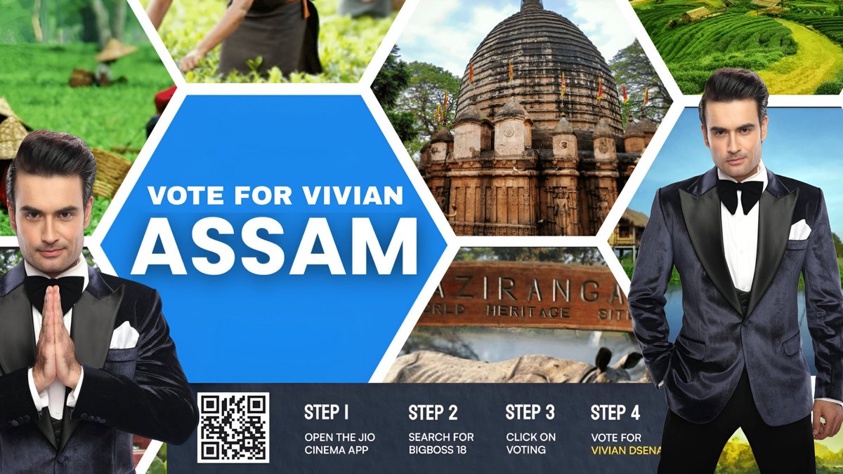 Dear People of #Assam,

Please vote for #VivianDsena. To Vote scan the QR code in the picture or click on the Voting link below:
go.jc.fm/fRhd/ffiat790

#BB18 #BiggBoss18 #VoteForVivianDsena #VoteForVivian