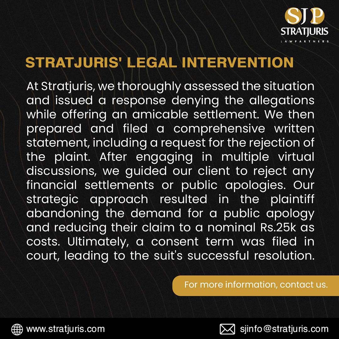 stratjuris's tweet image. Stratjuris in Action: Defending Your Rights, Mastering Settlements!

When faced with legal challenges, we don&apos;t just protect your rights – we strategically negotiate amicable settlements that ensure the best outcomes for our clients.

#StratjurisInAction #TrademarkProtection