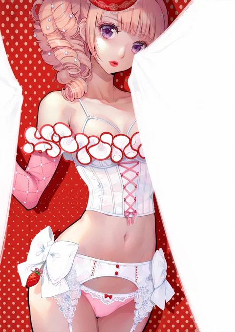 いちごの日だったので#いちごショートビスチェガール 