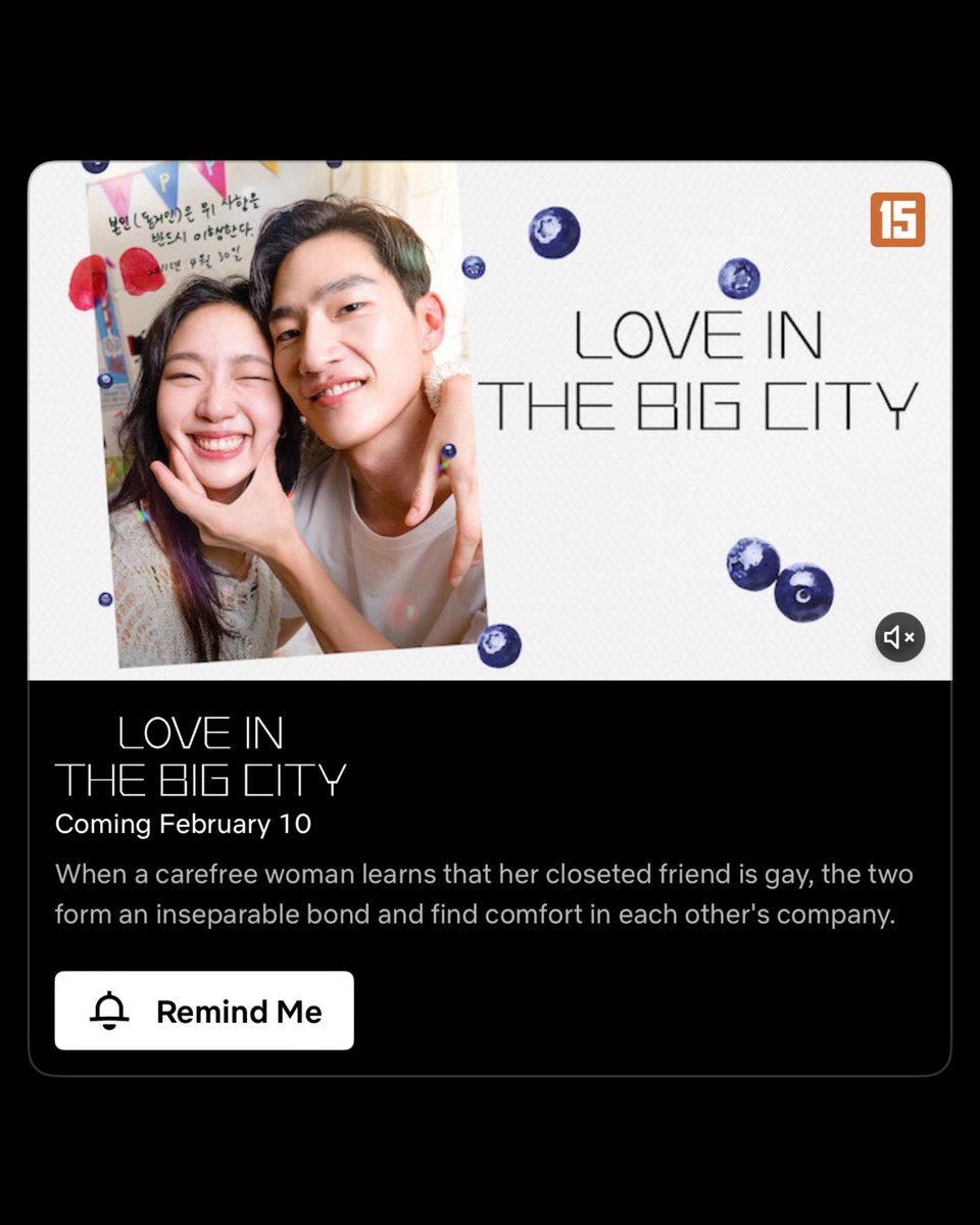 BLUPDATE2022's tweet photo. S.KOREA | Coming-of-age film '#LoveInTheBigCity', starring Kim Go Eun and Steven Noh, is set to debut on Netflix starting February 10!

When a carefree woman learns that her closeted friend is gay, the two form an inseparable bond and find comfort in each other's company. https://t.co/veiDuU2WVG