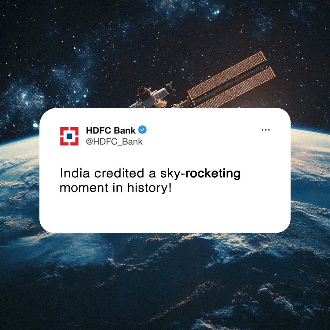 A rocking success credited today. SpaDeXDocking HDFCBank ISRO satellite success history India proud https t