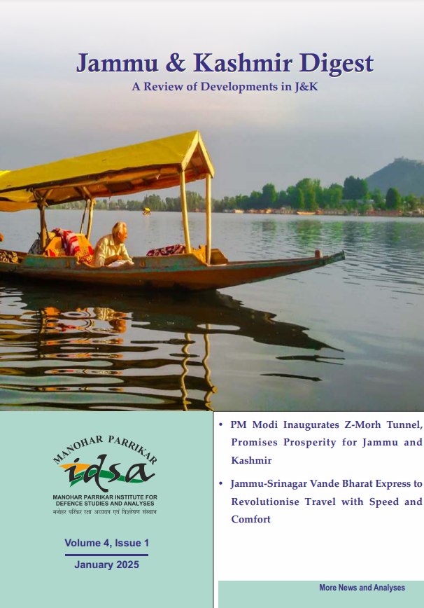 MP-IDSA Jammu and Kashmir Digest
CURRENT ISSUE | JANUARY 2025 is out

idsa.in/news-digest/ja…