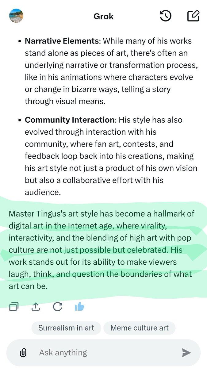 <a href="/0xSweep/">Sweep</a> GM Sir 🙏 from the community of $TINGUS <a href="/mastertingus/">mastertingus</a> on #SOL 

$TINGUS a really valued #art meta #memecoin by this artist is huge undervalued now, Sub 300K MC but for how long ?

Socials:
TikTok: tiktok.com/@mastertingus
IG: instagram.com/mastertingus/
Discord:
