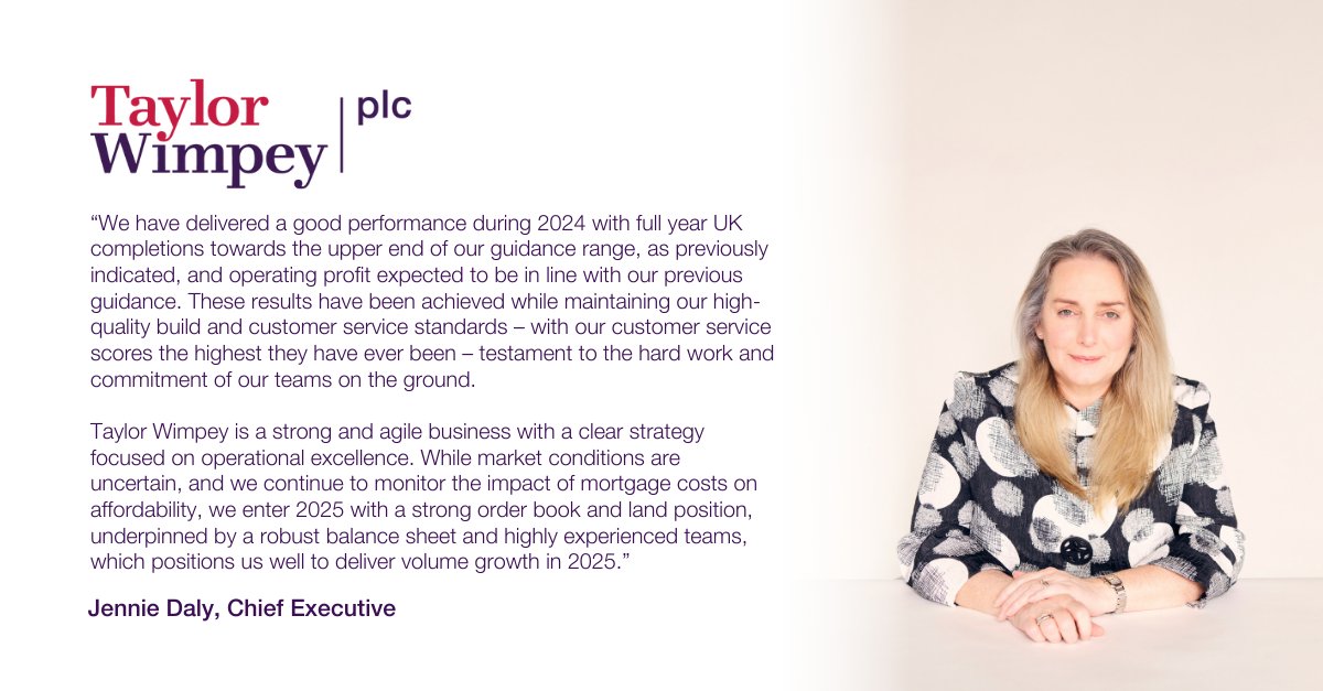 Taylor Wimpey’s CEO Jennie Daly on today’s trading update: #TWresults