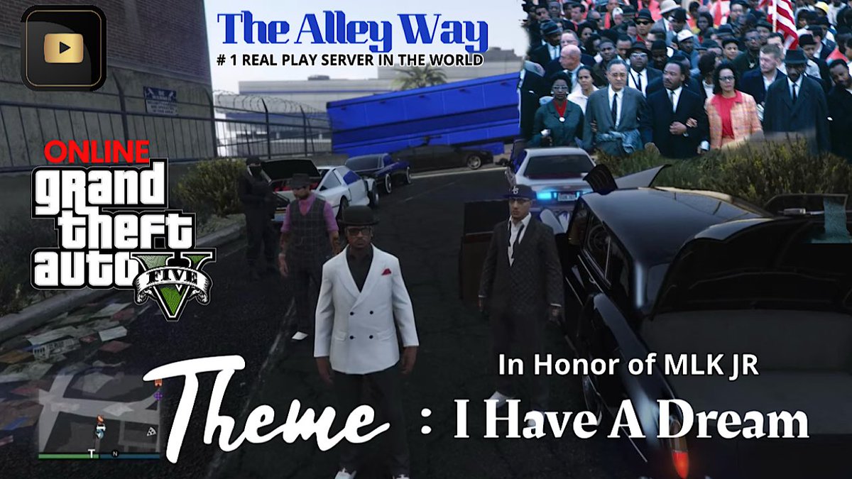 (Theme 🚗: I HAVE A DREAM ) come and join us for real play on GTA V. PSN PLAYERS. @youtube / @ro3money  if you are joining you must wear a suit today and theme out your vehicle based on the words, I have a dream. #martinlutherkingjr #REALPLAYSERVER  #console @activision @gta