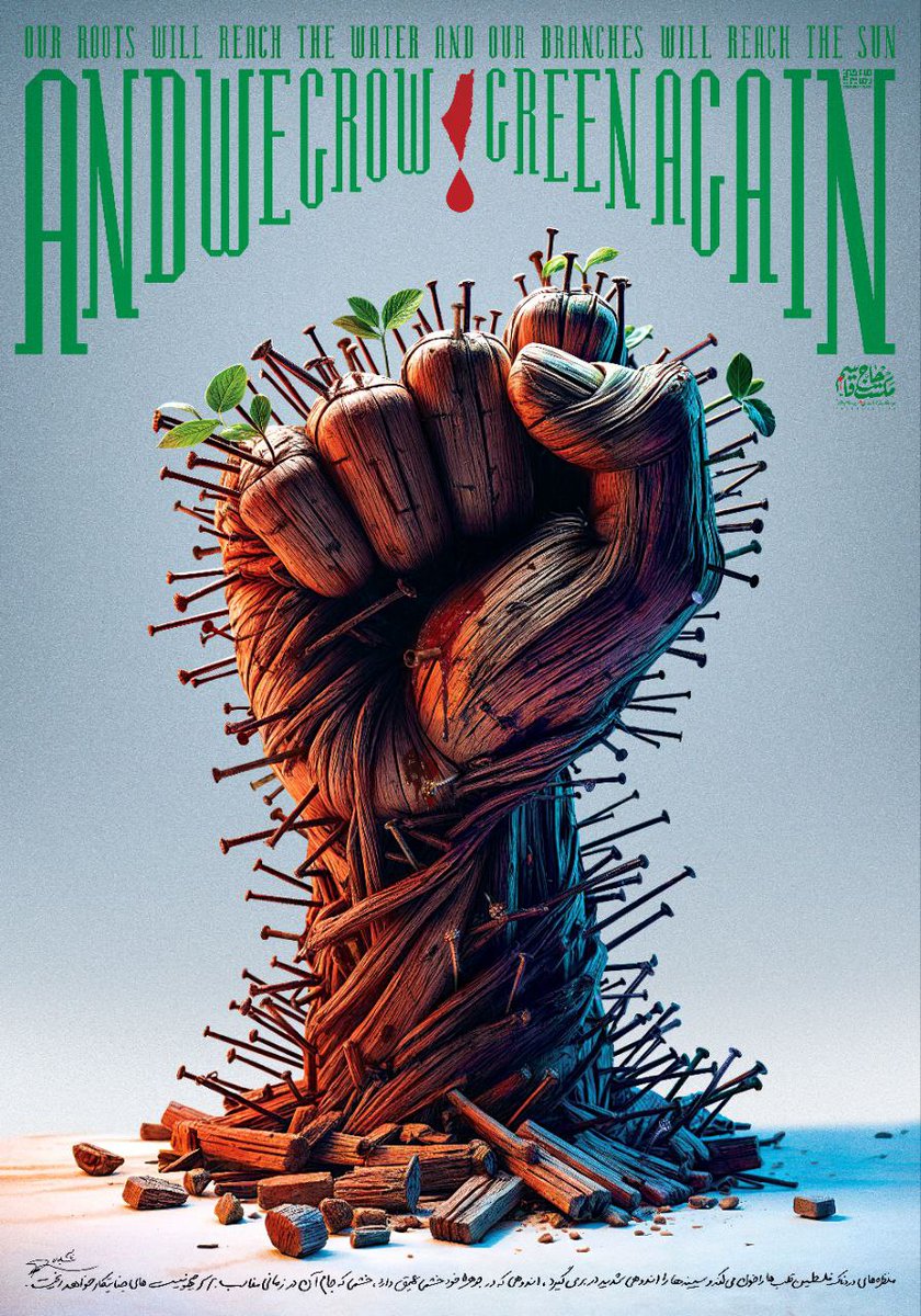 دوباره سبز می‌شویم. 
And we grow green again. 

#غزة_تنتصر
#قدس_قبله_مقاومت