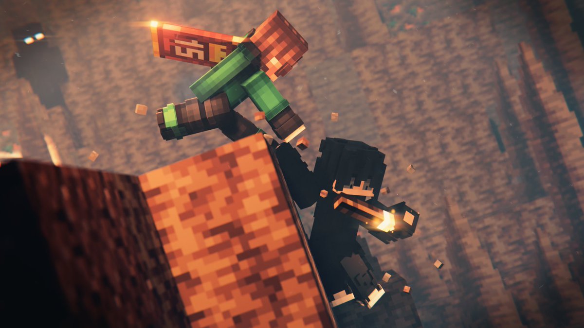 fyoncle's tweet image. A project called &quot;The Last Grip&quot;

#Minecraft #minecraftbuild #minecraftgfx #GFX #render #design #art #blender #blender3D
