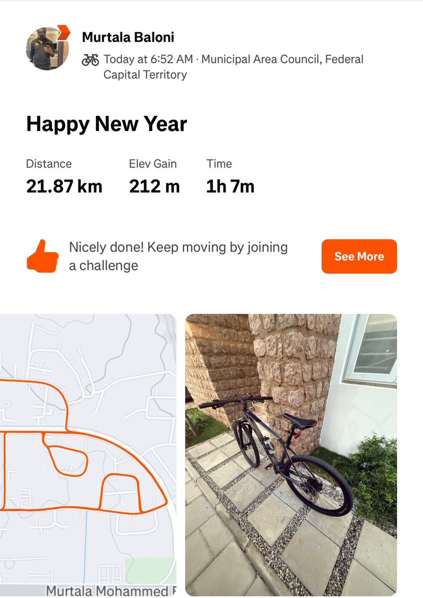 MLBaloni's tweet photo. Happy New Year βTunrayo! 21.87kms #softwork #getfitorcrytrying https://t.co/ux7YfHOMXx