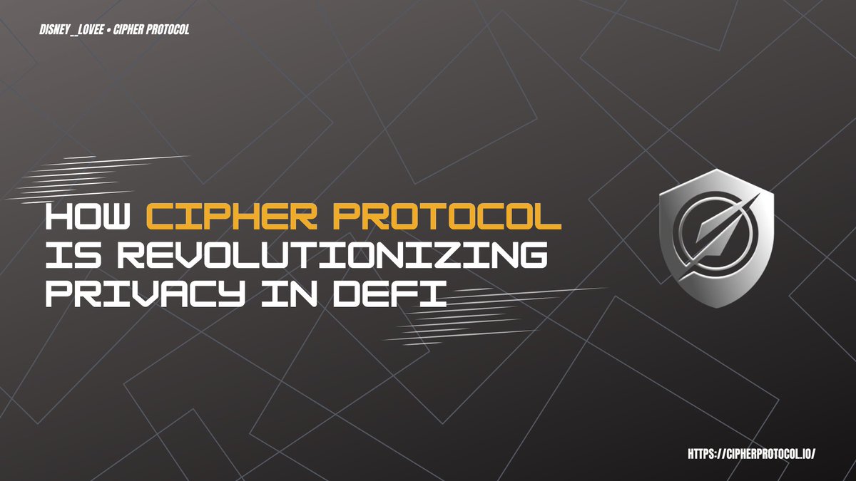 DaniGoshert's tweet photo. Blockchain should be about security, privacy, and freedom and @Cipher_Protocol is making sure it stays that way.
With cutting-edge cryptographic techniques and AI-powered defenses, #CipherProtocol ensures that your data remains yours.
Lets explore the details 🔻 https://t.co/pnJTs5EGlE