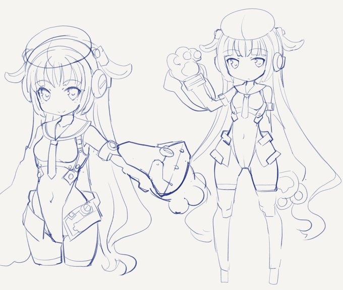 次のskeb、他所の子少し練習します…
自己解釈でバランスとか細部が変わってしまうかもしれません。 