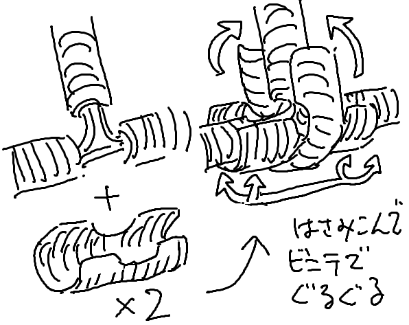 @DIGIUSAGI 40年前の大昔、電器屋バイトの頃にT字管とかなかったのでスリーブ管だけの組み合わせでこんな加工してたのを思い出しました。ザラ描きなのでちょっとわかりにくいですが。加工後ちょっとぽっこりしちゃうんですけどね。 