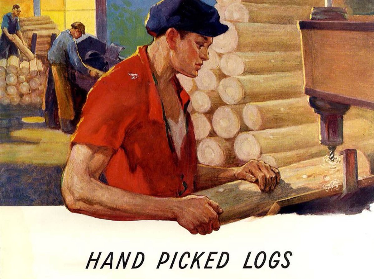 LRonLacy's tweet photo. In #JANUARY 1938
👇🧵
‘Hand Picked Logs’
#illustration #illustrationart #industrialsublime #KimberlyClark #papermill #papermaking #printingpaper https://t.co/zbjdwRiCm4