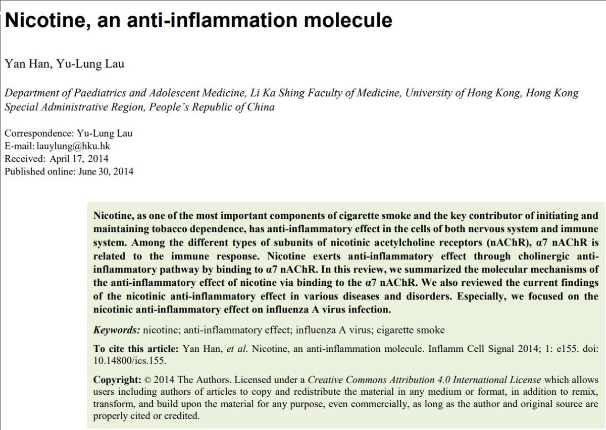 BrianGPowell's tweet photo. #NicoTine is NOT addictive {2015 Harvard paper}
#PyraZines are added to cigs to make them addictive
#NicoTine is a VERY HEALTHY NUTRIENT+every cell in your body has an N receptor
#Smokers don't get #CoVId
#NWO #NaZi #Nihilists+#WEF #Muppets+#Tyrants decreased N by 98% in cigs https://t.co/HwwWRSHtQh