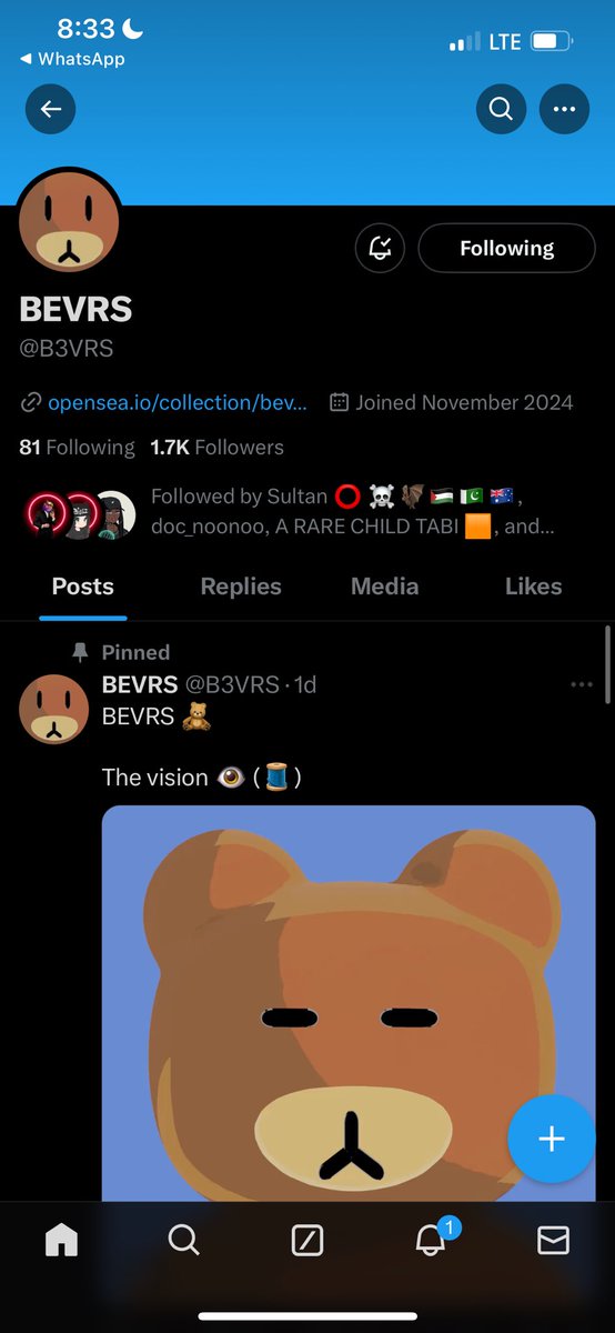 Early project <a href="/B3VRS/">BEⱯRS</a> 
Follow and turn on notification