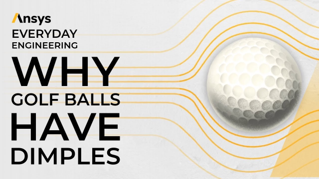 YuXia14's tweet photo. Ever wondered why golf balls have dimples? Discover the science behind this unique design in our latest Everyday Engineering episode! #LearnAnsys https://t.co/DaRpAFvmYT https://t.co/MIGBx0f0fd