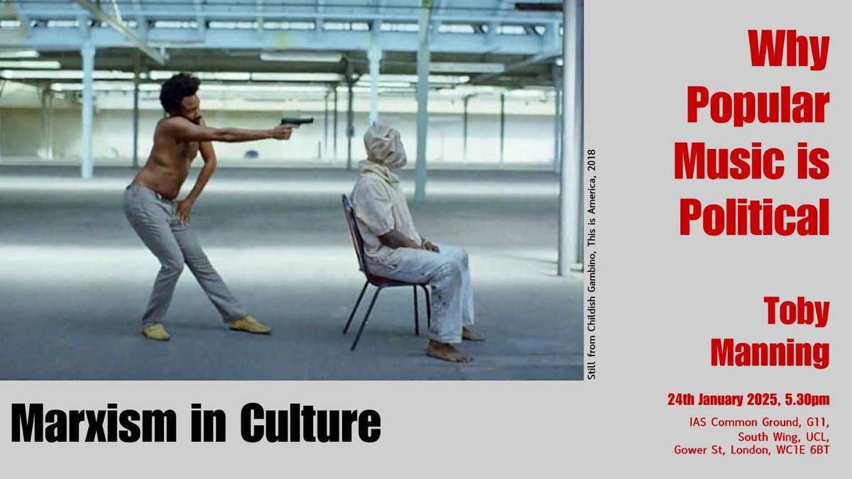 📣Our first seminar of 2025📣
🎙️Why Popular Music is Political🎛️
📢Toby Manning (<a href="/TobyManning/">Mixing Pop & Politics</a>)📢

24 January, 5.30pm <a href="/UCL_IAS/">UCL IAS @ucl-ias.bsky.social</a> 

IAS Common Ground, G11, ground floor, South Wing, UCL, Gower St, London WC1E 6BT

All welcome 

ucl.ac.uk/institute-of-a…