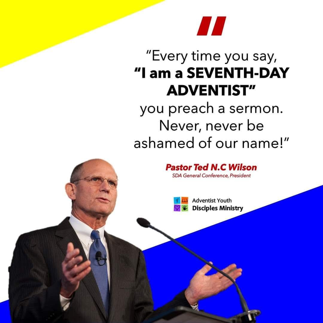 Godwakeupcall's tweet photo. Everytime you say, I am Seventh-day Adventist Church  you preach a sermon. Never, never be ashamed of our name! https://t.co/SUHhPwpuHI