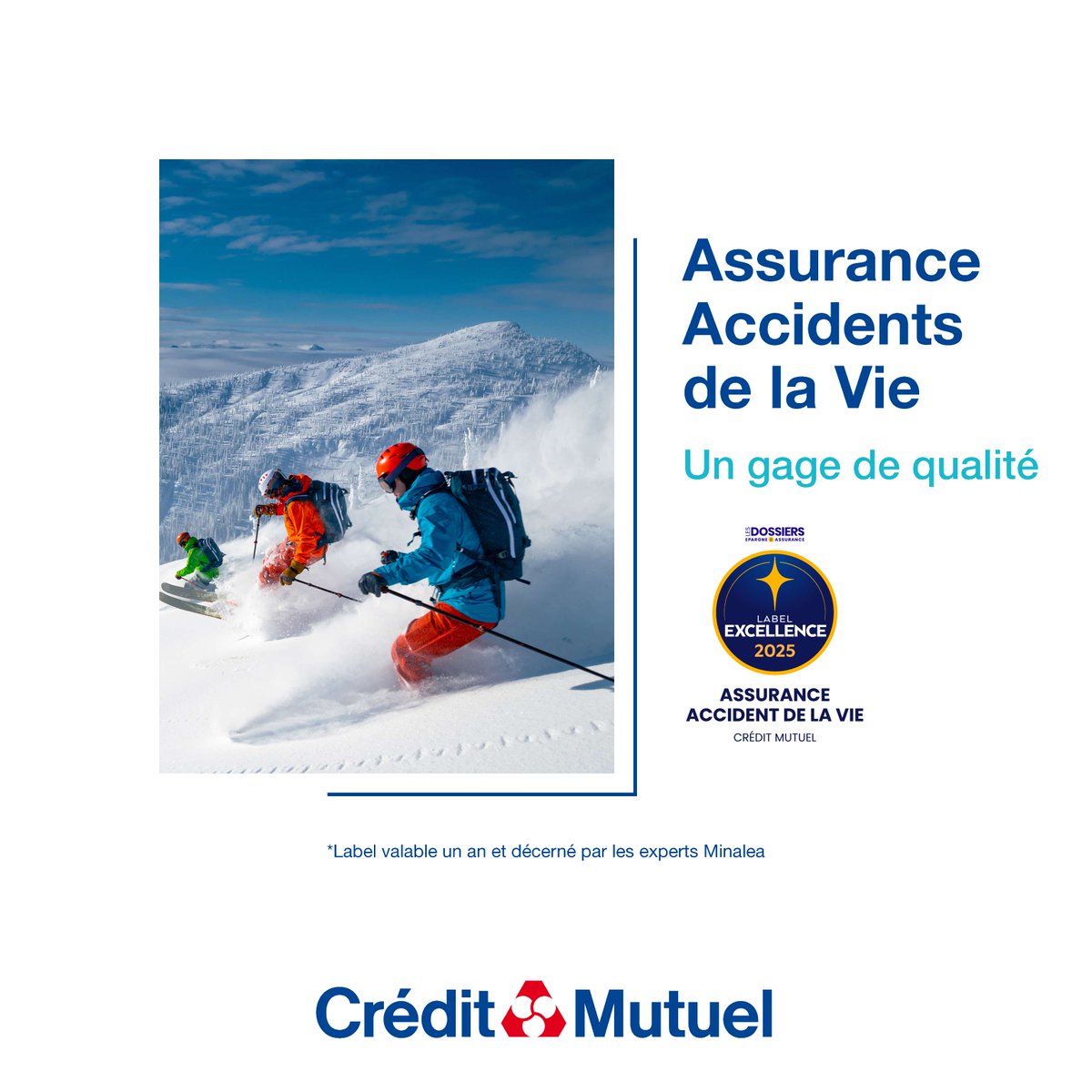 #Assurance : c'est la saison des sports d'hiver🎿 : pensez à vous prémunir contre les conséquences d'un accident de ski, de luge ou de raquette avec notre Assurance Accidents de la Vie.
Notre contrat a obtenu le Label d'Excellence 2025*
En savoir plus &gt;&gt; ow.ly/1B3z50UHrPH
