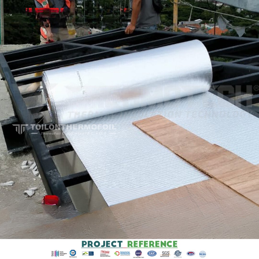 ThermotechIndo1's tweet photo. #ProjectReference
Project : Office Meruya
Type : Toilon ThermoFoil FR Class 1
Application : Roof Thermal Insulation
Benefits of Using Toilon ThermoFoil Insulation,
1️⃣Reduce heat conduction on roof (up to 99%)
2️⃣Heat radiation reflectivity (up to 99%)
3️⃣High vapour permeability https://t.co/DVthO5I3TQ