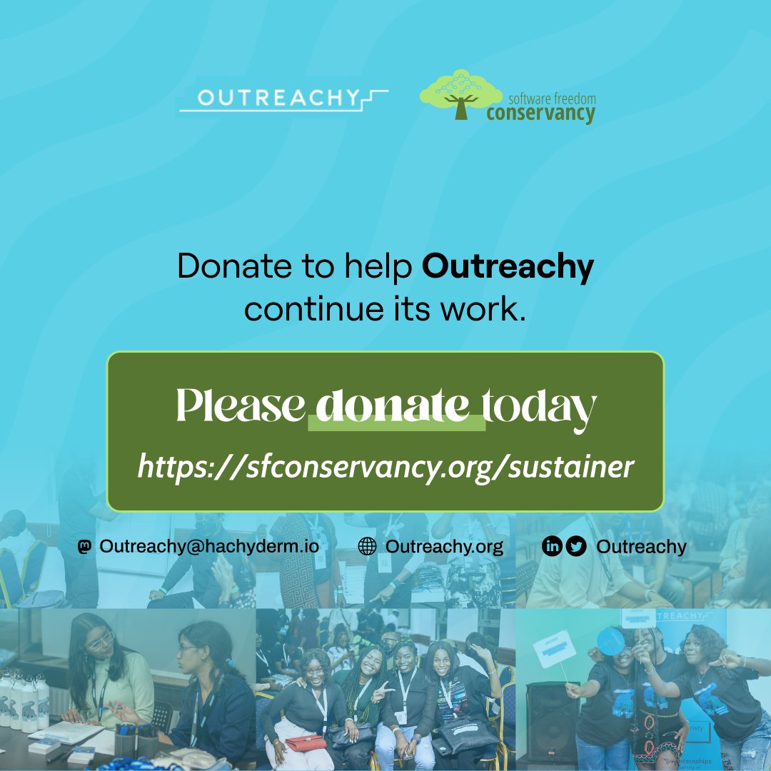 outreachy's tweet image. We have 16 hours to end the @conservancy &apos;s fundraiser for this year- the next $11,847 of support we receive will be matched!

 Every dollar donated is valuable.
Donate here: sfconservancy.org/sustainer/

#SupportOutreachy #DonatetoSFC #DiversityinTech #OpenSource