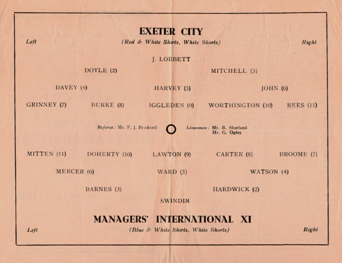 From the Grecian Archive on this day in 
1930
Jimmy Gray joins City trom Liverpool
1956
The Grecians Association organised a players benefit match between a City and an Manager's  X1 City win 3-2
2010
Exeter beat Leeds Utd at home in a league game