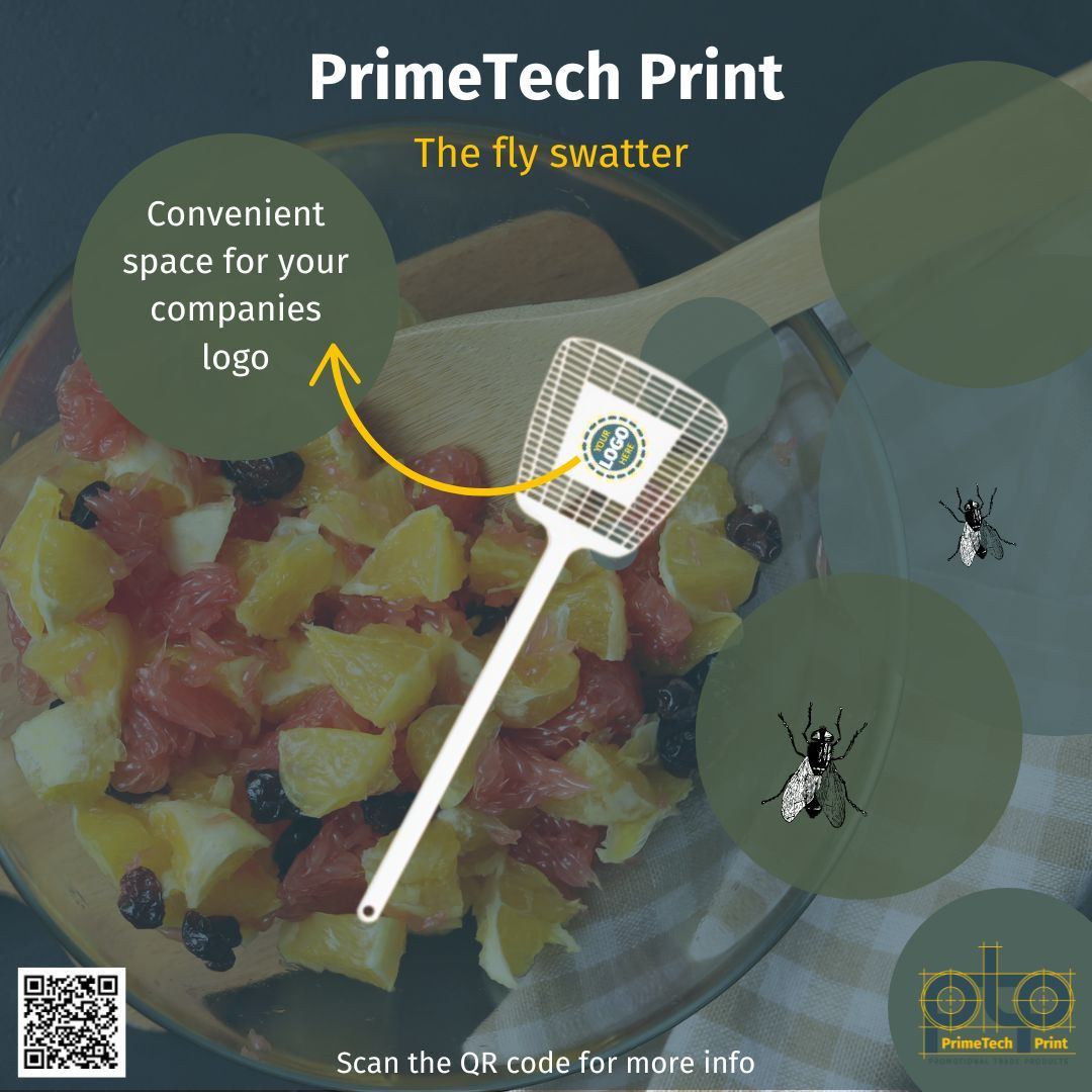 PrimeTechPrint's tweet image. Order your new branded fly swatter now in time for Spring and don’t be afraid to open those office windows. ☀️

For more info scan the QR code or contact us at: sales@primetechprint.co.uk
Alternatively call us at: 01623 687741

#SpringEssentials #PrimeTechPrint #OfficeSupplies