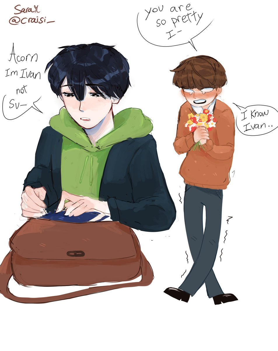 craisi_'s tweet image. Acorn Ivan #ALNST comic because i love them 😋 2/8