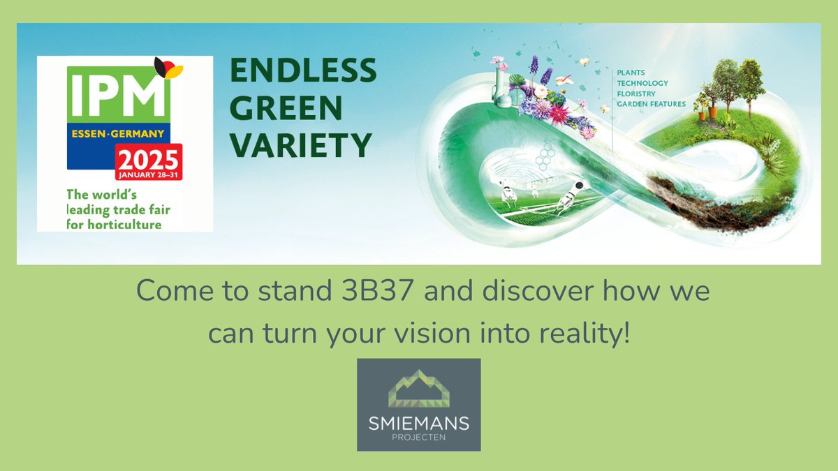 SmiemansPr's tweet image. Building or upgrading your garden centre or botanical glasshouse? Whether you need full support or expert advice to get started, we’re here to help. Visit us at IPM Essen, stand 3B37 - We can make your vision a reality! smiemansprojecten.com/en #KnowledgeBasedBuilder