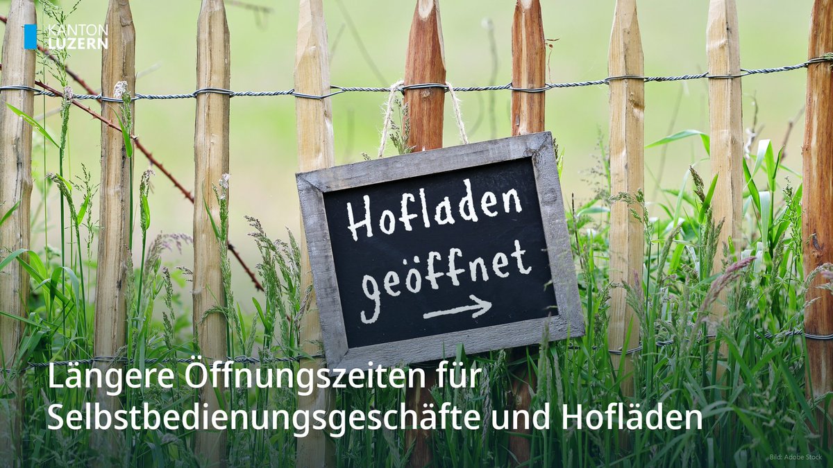 Im Kanton Luzern sollen Selbstbedienungsgeschäfte länger offenhalten dürfen. Gastgewerbliche Betriebe sollen an hohen Feiertagen und am Aschermittwoch nicht mehr zwingend an die Sperrstunde (00.30 Uhr) gebunden sein. 

👉 Zur Mitteilung: ow.ly/qlOo50UG9ro
