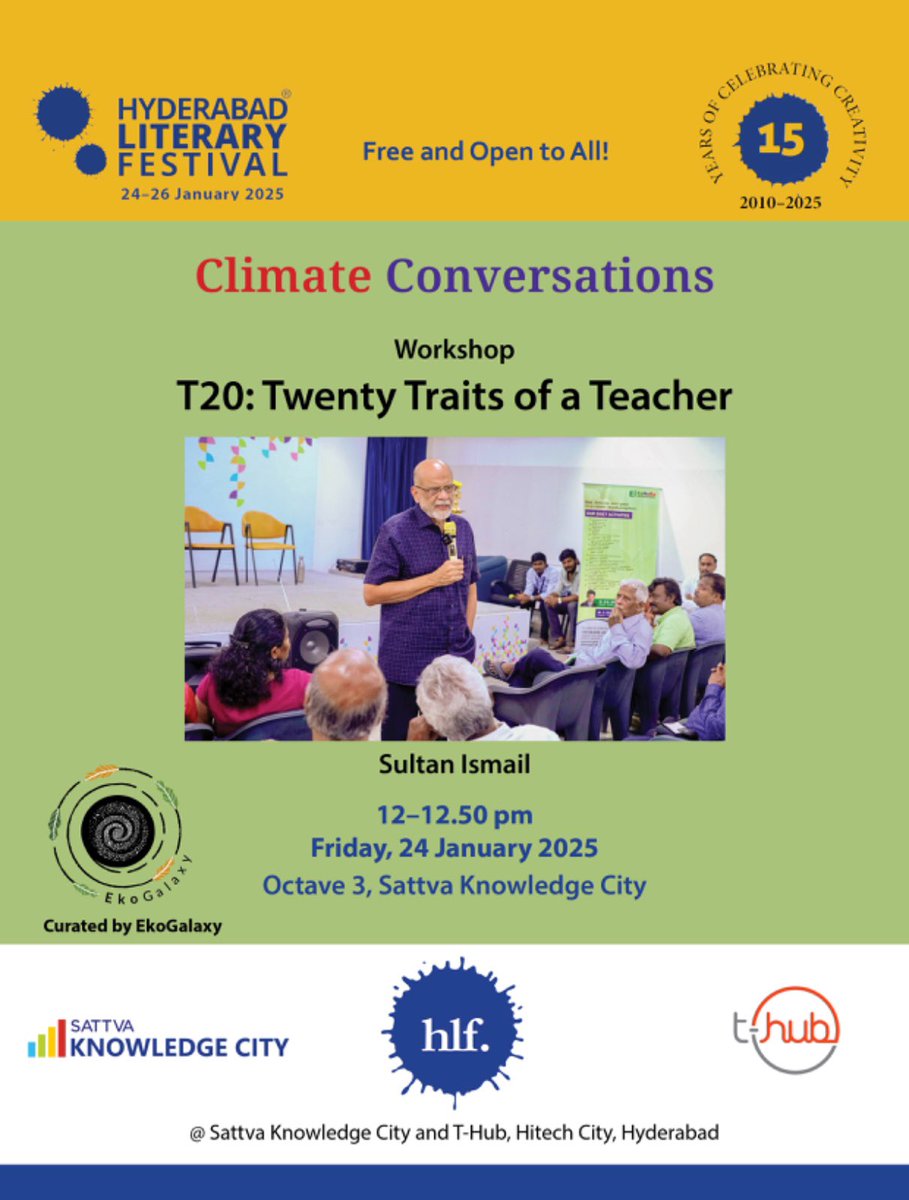 sultanismail's tweet photo. Look forward to seeing you at the Hyderabad Literary Festival on 24 &amp; 25th January 2025. There is an exciting line-up of sessions, the full CC schedule is here
https://t.co/udtfvgFNAm 
All events are absolutely free &amp; open to all. https://t.co/fwQoiZLIEM