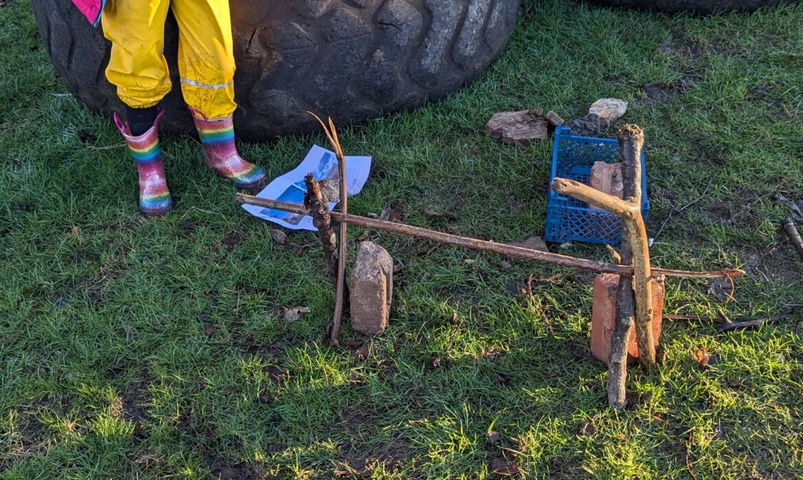 RockinghamJI's tweet photo. Y1C – London Landmarks the children enjoyed their first forest school session this afternoon completing some outdoor learning based on their topic. We looked at London Landmarks and the children recreated the famous sights using natural resources. https://t.co/hVsIhqB1V1