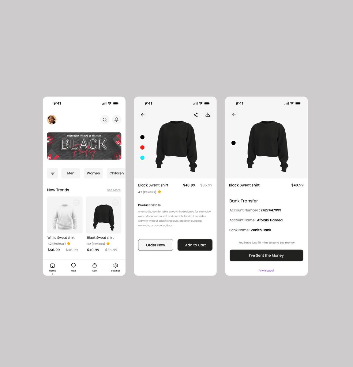 AfolabiDewale's tweet image. An e-commerce app designed by me!
What’s your thought ?😀