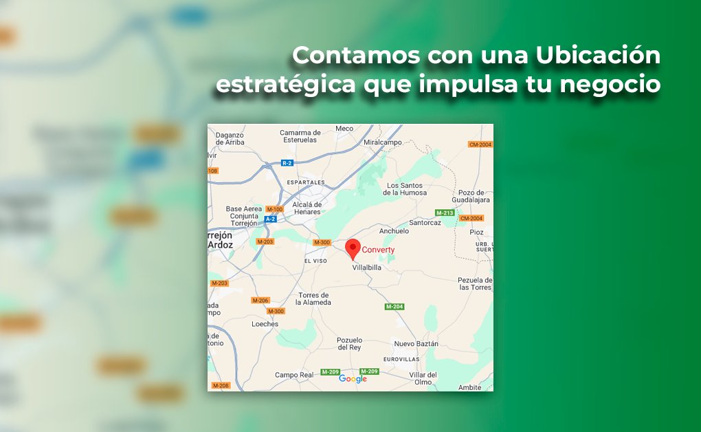 CONVERTY_es's tweet photo. Estamos situados en el Corredor del Henares, un punto clave con acceso rápido a Madrid y toda la Península Ibérica.

✅ Conectividad
✅ Eficiencia
✅ Acceso a mercados clave.

Garantizamos rapidez, conectividad y ahorro de costes.
#UbicaciónEstratégica #Converty https://t.co/WXOJwPrnL3