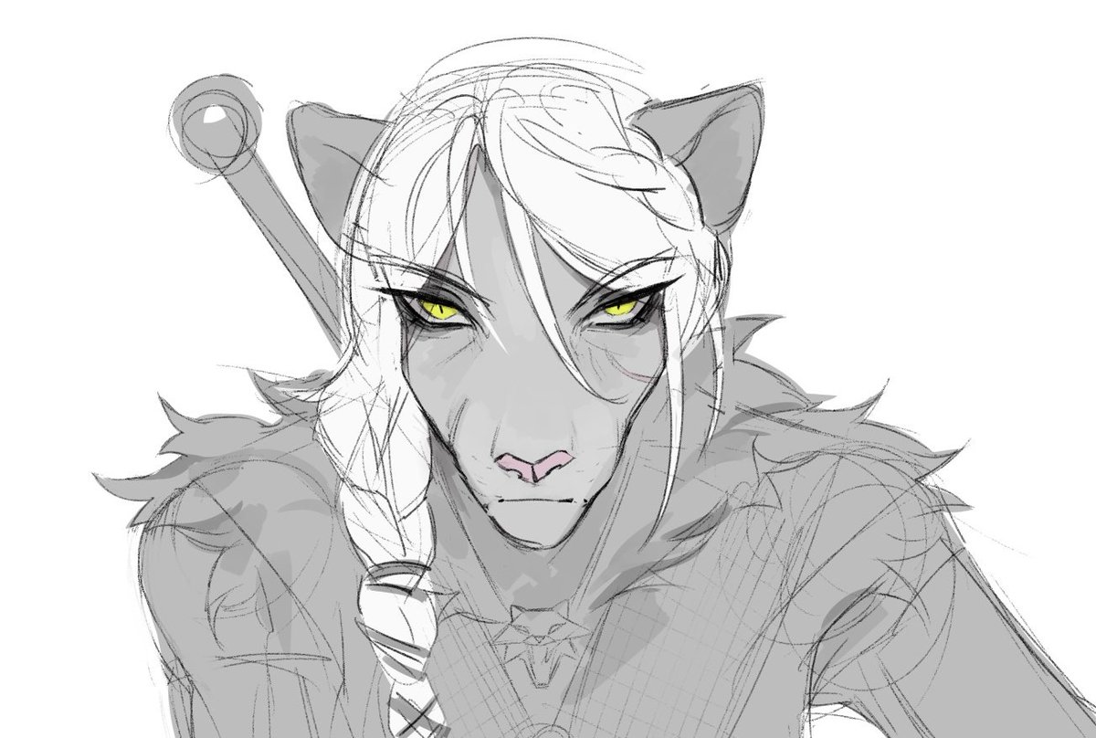 Adaviya307's tweet image. Everyone complains about the appearance of Ciri in The Witcher 4
But I terribly wanted to draw this beauty in the guise of a cat