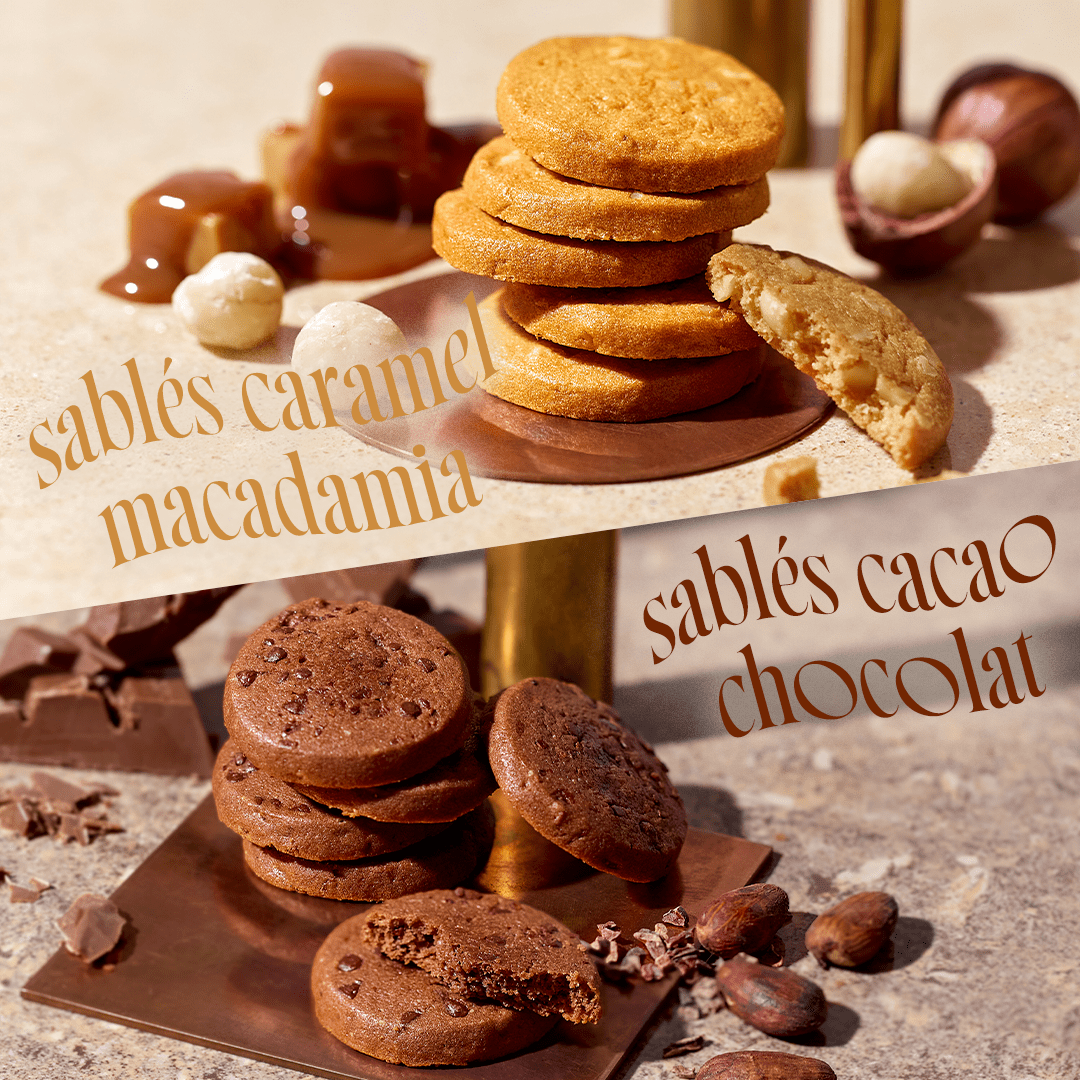 2種のクッキー、どっち派？🍪 ＼ 🤎サブレ カカオ ショコラ ショコラ