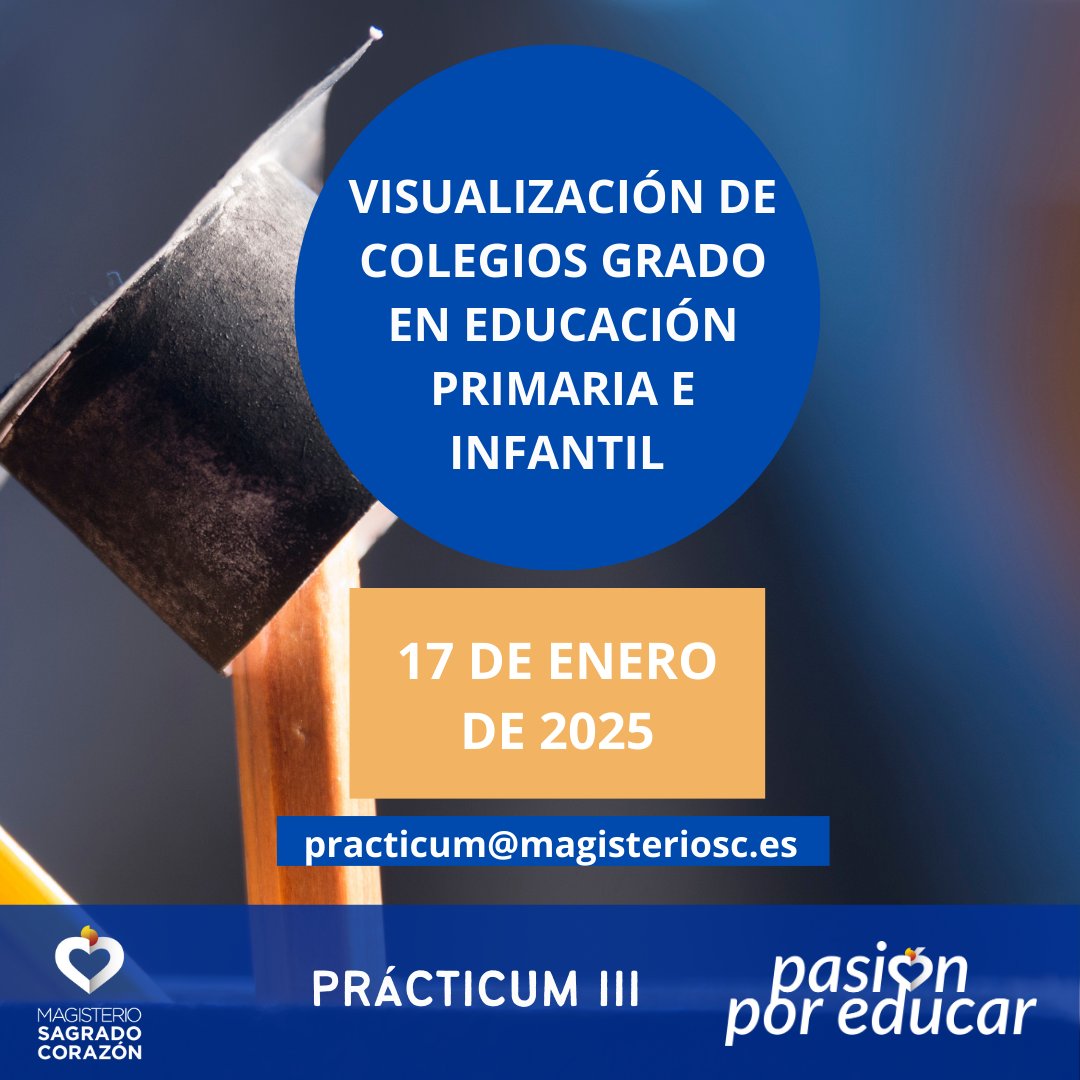 A partir del 17 de enero se podrá visualizar en SIGMA la oferta de plazas de los Centros Educativos para el alumnado del Prácticum III.

El plazo de inscripción será del 18 al 24 de enero a través de SIGMA

La publicación y asignación de las plazas será el 29 enero