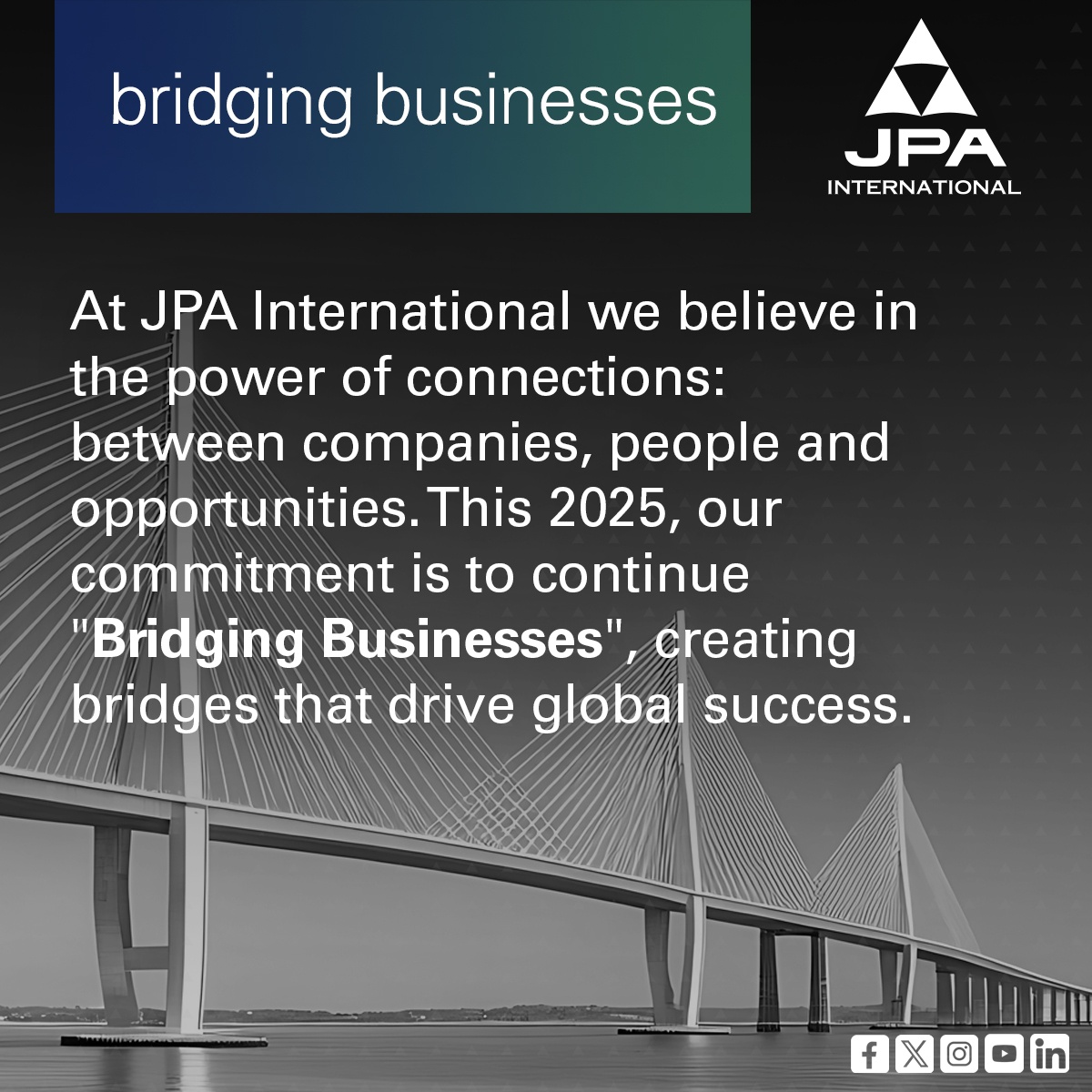 JPAglobal's tweet photo. New year, new connections, new opportunities. 
This year is your opportunity to dream big, plan strategically and build relationships that transform your business.
🌍 More than a network, we are your global ally. Let's make this year an extraordinary one!

#BridgingBusinesses https://t.co/xcFPChxeSf