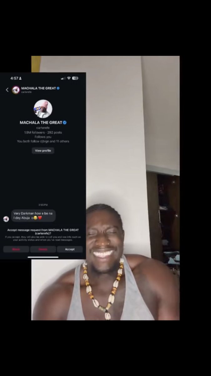 Celeb_talk001's tweet image. Verydarkman drags Carterefe online for following and messaging him on top everything he did in the past 😂 @thatverydarkman and @carterefe__
#hotgist #trending #tread