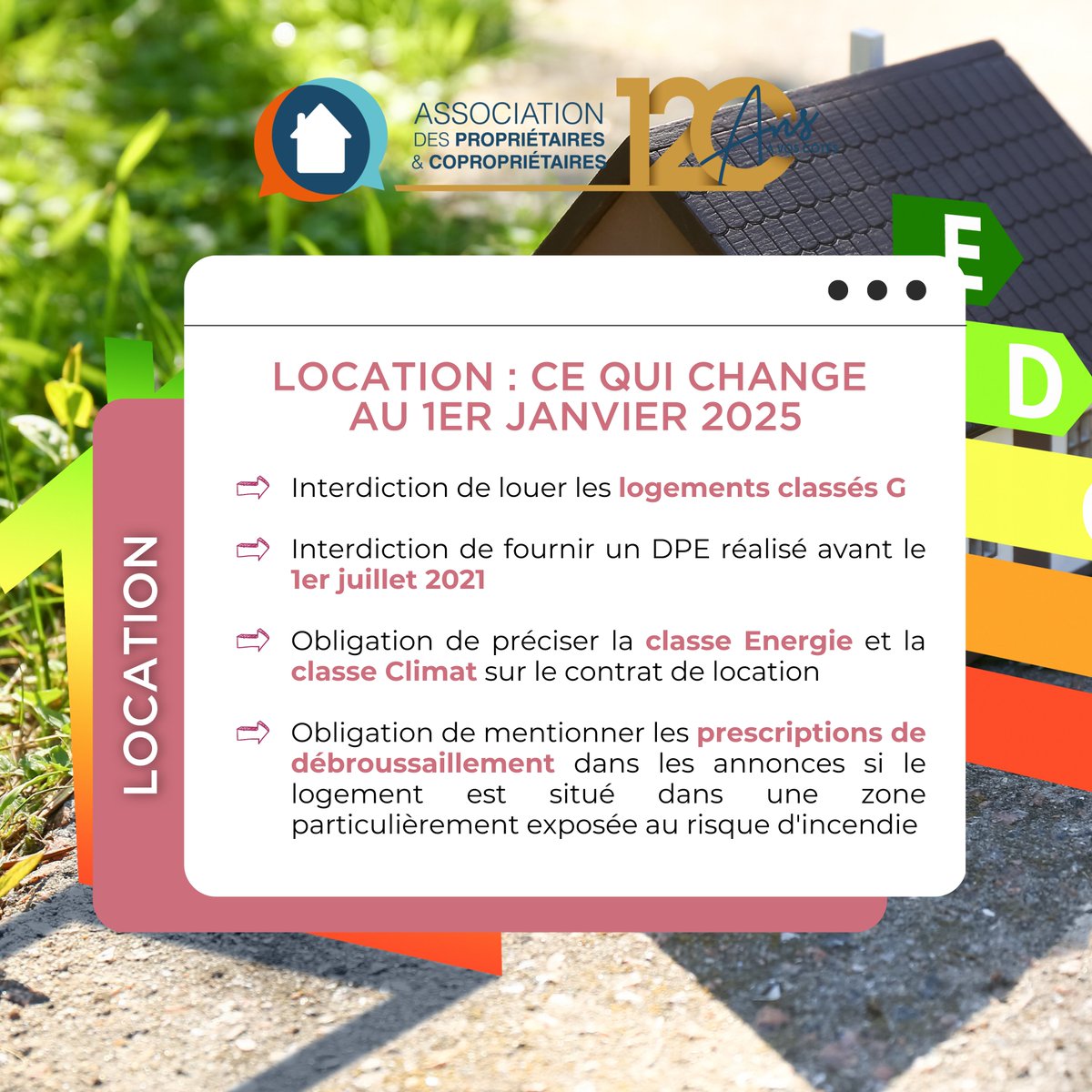 ⚡ Location : ce qui change au 1er janvier 2025 !

🖥️ Soyez informé de toute l'actualité en immobilier et abonnez-vous à notre newsletter : tinyurl.com/yc3p6s3c