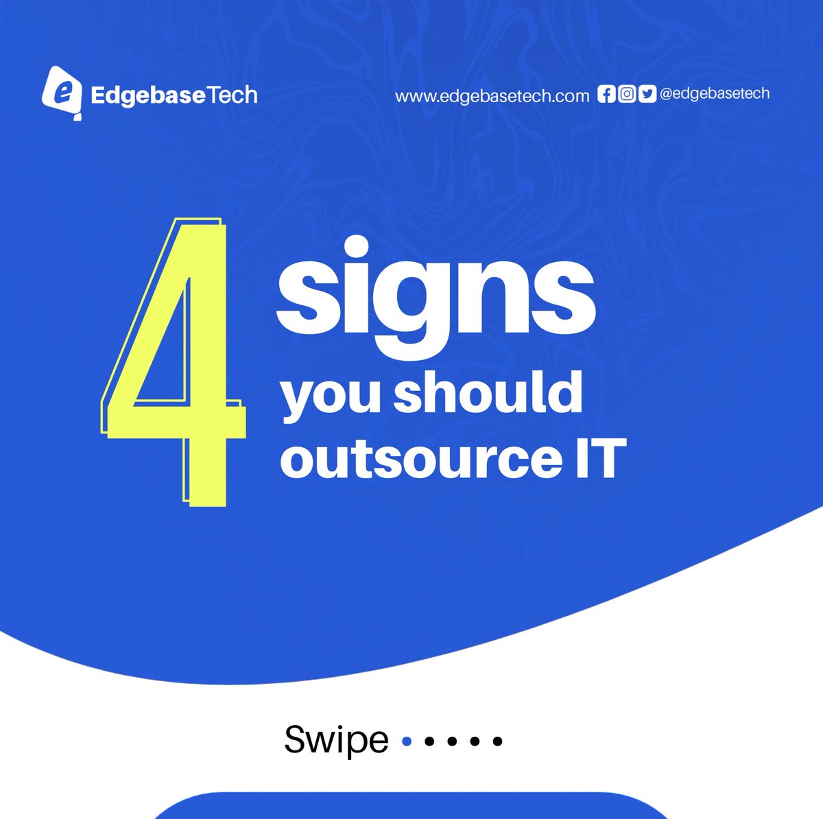 EdgebaseTech's tweet image. Don&apos;t let IT challenges hold you back. Outsource smarter in 2025!

Ready to scale your business?

Send a DM or email info@edgebasetech.com to get started.

#EdgebaseTech 
#itsolutions 
#lagos