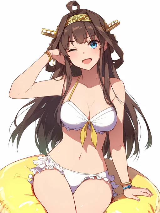 季節外れの水着の金剛さん #艦これ 