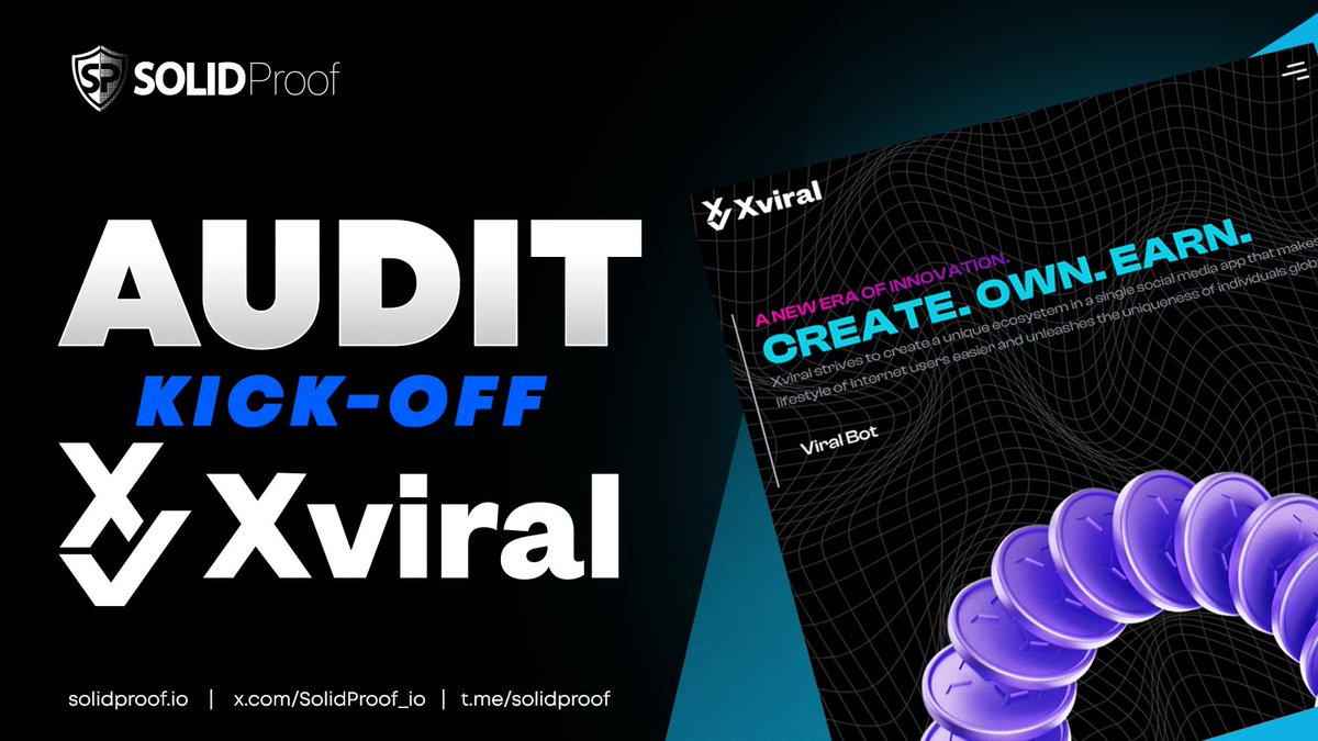 We are happy to announce that we have started the audit process on <a href="/Xviralofficial/">Xviral</a> 🌐

Results will be published soon on our side channels (TrustNet and Daily), linked in our Bio🔗

An interesting project, check their game plans on their website xviral.io.