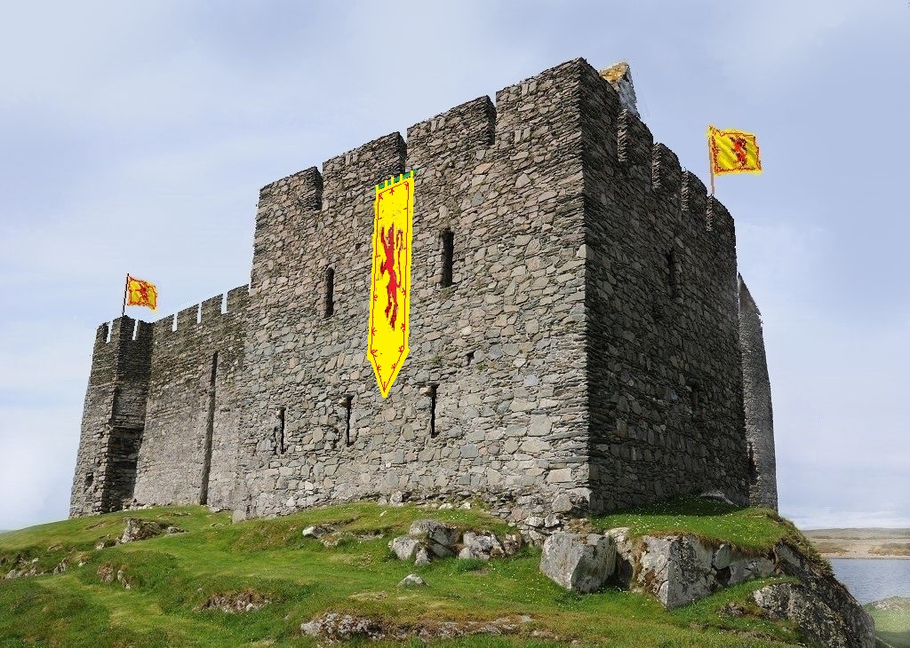 andrewsp2009's tweet photo. Castle Sween, Argyll (Scotland) reconstruction mock-up over @UndisScot image. Held by MacSween family. One of the few Castles seized & garrisoned by King Robert The Bruce that wasn't 'slighted' to stop recaptured by Auld enemy forces. #CastleSween #ScottishCastles #HistoryRebuilt https://t.co/BoM8MlLGpx