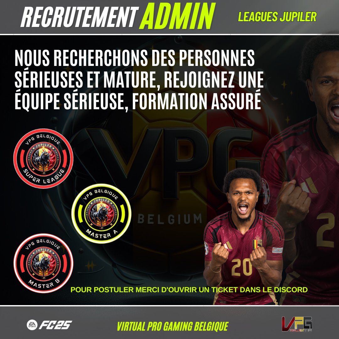 discord.gg/YjV964gj

𝑵𝒐𝒖𝒔 𝒔𝒐𝒎𝒎𝒆𝒔 𝒂̀ 𝒍𝒂 𝒓𝒆𝒄𝒉𝒆𝒓𝒄𝒉𝒆 𝒅𝒆 𝒏𝒐𝒖𝒗𝒆𝒂𝒖 𝒂𝒅𝒎𝒊𝒏  𝒑𝒐𝒖𝒓 𝒍𝒂 𝒔𝒂𝒊𝒔𝒐𝒏 2  
#fc25 #esport #vpg  discord.com/channels/68400…