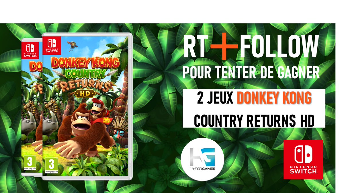 HypergamesA's tweet image. #Concours 

Tente de remporter un exemplaire de #DonkeyKong country returns HD sur Nintendo Switch !

➡️RT + Follow @HypergamesA 
➡️Like + commente avec le #DonkeyKong 

TAS le 21/01.
2 gagnant(e)s.